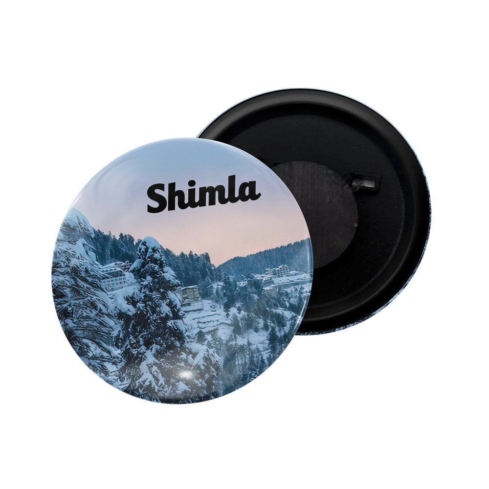 dhcrafts Fridge Magnet Multicolor Shimla Himachal Pradesh Glossy Finish Design Pack of 1 (58mm)